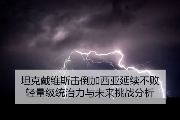 坦克戴维斯击倒加西亚延续不败 轻量级统治力与未来挑战分析